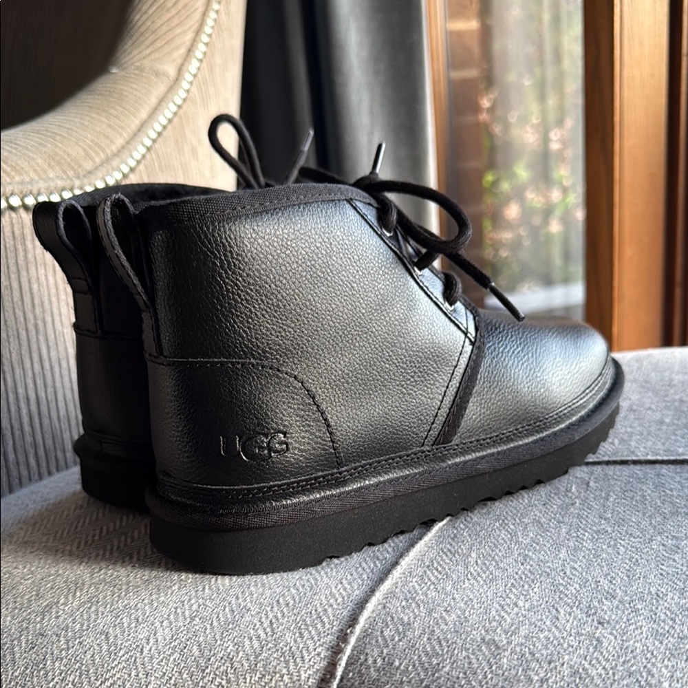 UGG Neumel Black Leather Boots